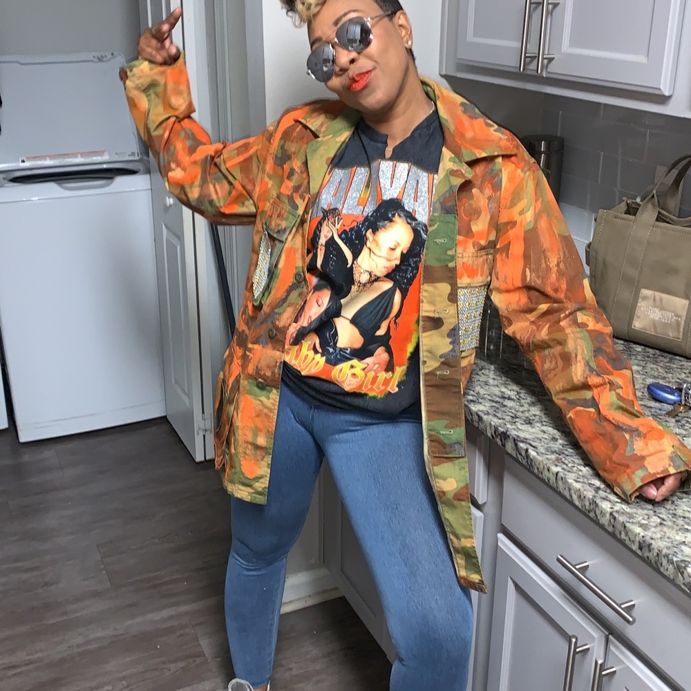 Custom Painted Army Fatigue Jacket (Not Included … - image 5